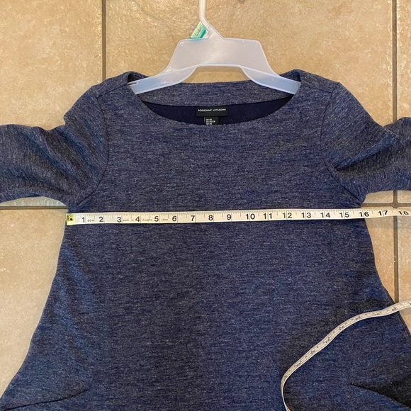 Adrienne Vittadini Heathered Heathered Navy A-line Dress - XS - Picture 6 of 6